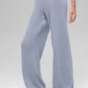 High-Waist Cashmere Wool New Class Wide Leg Pant - Winter Frost