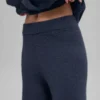 High-Waist Cashmere Wool Pantalón con corte ancho «New Class» - Azul marino