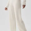 High-Waist Cashmere Wool Pants from the New Class collection, wide leg — Ivory