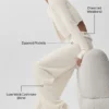 High-Waist Cashmere Wool Pants from the New Class collection, wide leg — Ivory