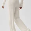 High-Waist Cashmere Wool Pants from the New Class collection, wide leg — Ivory