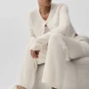 High-Waist Cashmere Wool Pants from the New Class collection, wide leg — Ivory
