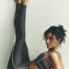 High-Waist Haven Leggings de Airlift - Antracita/Blanco