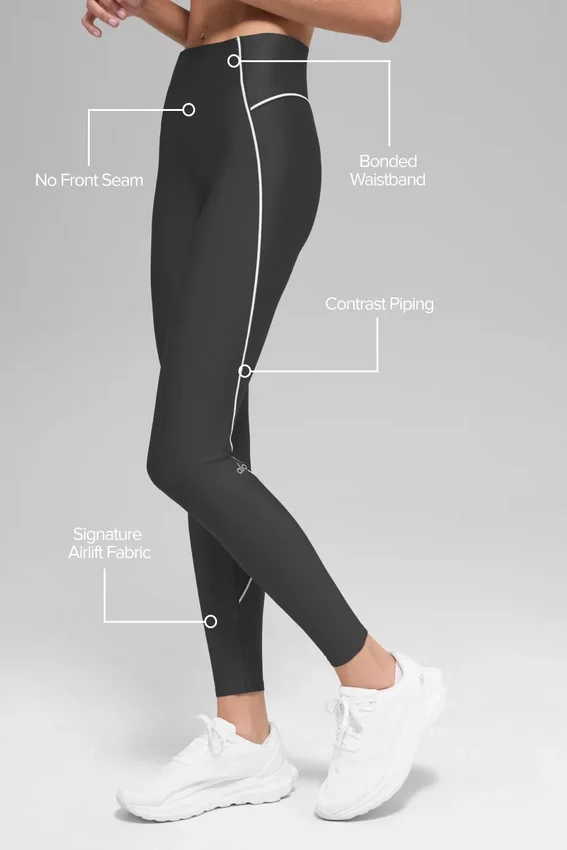 High-Waist Haven Leggings de Airlift - Antracita/Blanco