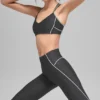 High-Waist Haven Leggings de Airlift - Antracita/Blanco