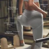 High-Waist Heart Throb Legging de Alosoft - Gris jaspeado deportivo/Blanco