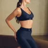 High-Waist High-Waist Airlift 7/8 Line up Leggings - Azul marino