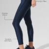 High-Waist High-Waist Airlift 7/8 Line up Leggings - Azul marino