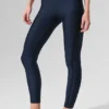 High-Waist High-Waist Airlift 7/8 Line up Leggings - Azul marino