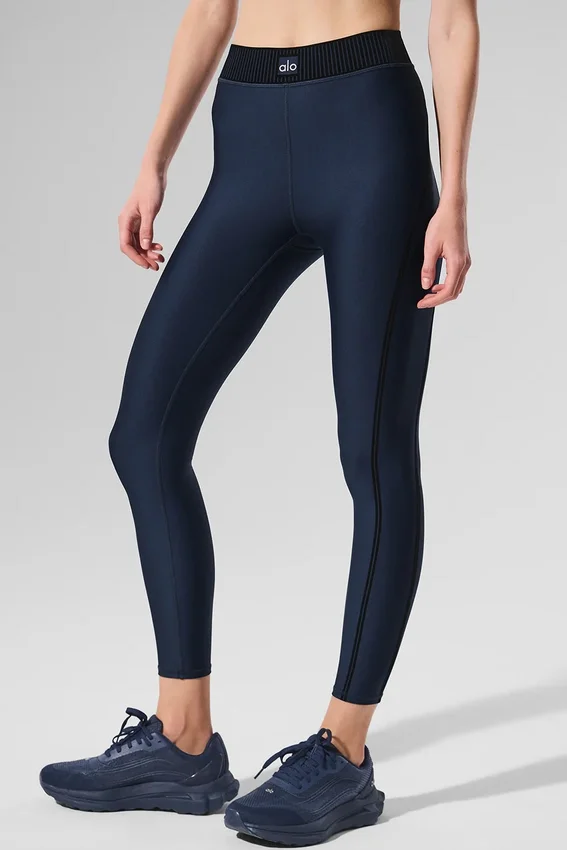 High-Waist High-Waist Airlift 7/8 Line up Leggings - Azul marino