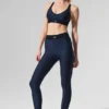 High-Waist High-Waist Airlift 7/8 Line up Leggings - Azul marino