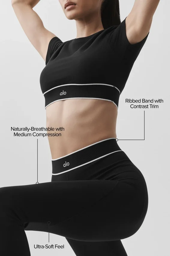 High-Waist High-Waist Leggings «Amp It up» de Alo Softsculpt — Negro