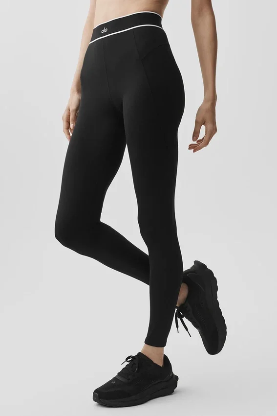High-Waist High-Waist Leggings «Amp It up» de Alo Softsculpt — Negro