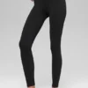 High-Waist Leggings sin costuras con ribete bicolor — Negro