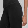 High-Waist Leggings sin costuras con ribete bicolor — Negro