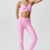 High-Waist Love Language Stirrup Leggings - Rosa Candy Heart
