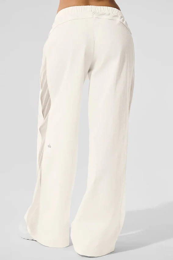 High-Waist Origin Wide Leg Track Pant - Marfil