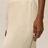 High-Waist Radiance Pant de mezcla de seda - Beige arena