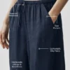 High-Waist semitransparente «Golden Hour» - Azul marino