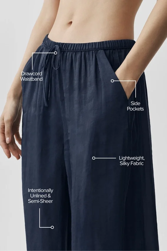High-Waist semitransparente «Golden Hour» - Azul marino
