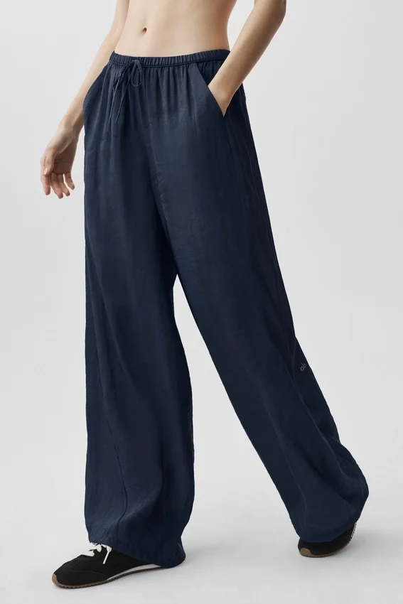 High-Waist semitransparente «Golden Hour» - Azul marino