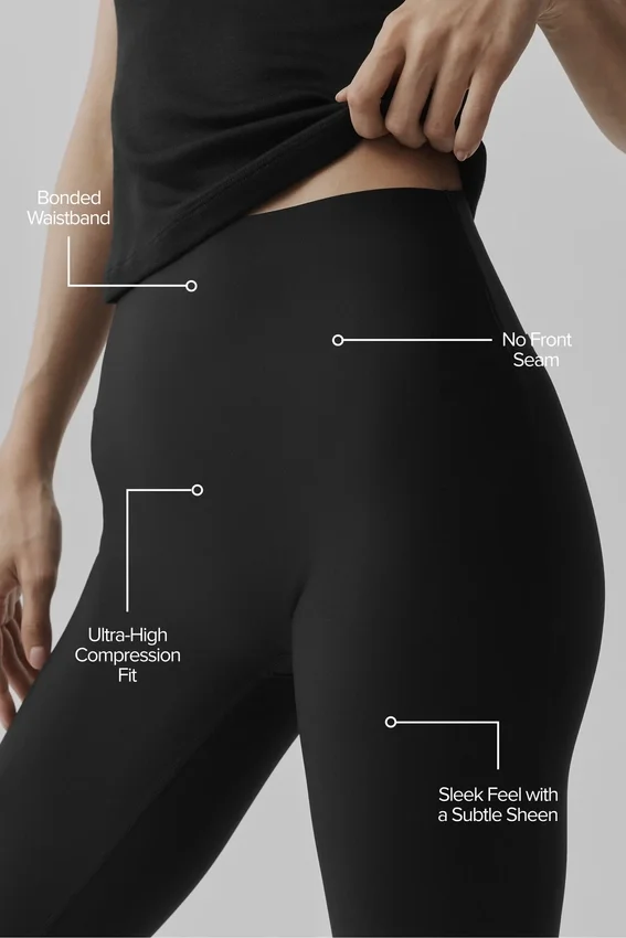 High-Waist Sleek Capri - Negro
