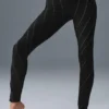 High-Waist Sunray Leggings de Alosoft - Negro/Blanco