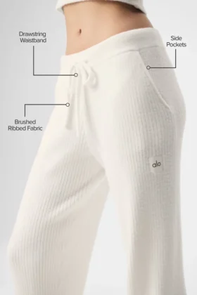 High-Waist Wide Leg Pant «Snuggle up Jersé» – Marfil