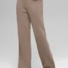 High-Waist Wool Cashmere Wide Leg Pant - Chai Latte
