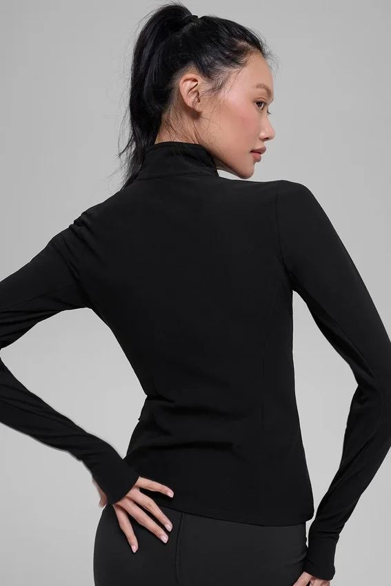 Jersé Alosoft Rapid con media cremallera - Negro