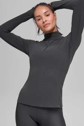 Jersey Alosoft Rapid con media cremallera - Antracita