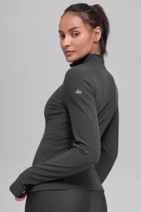 Jersey Alosoft Rapid con media cremallera – Antracita