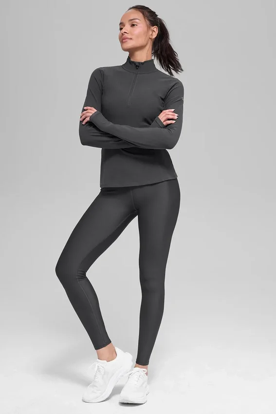 Jersey Alosoft Rapid con media cremallera - Antracita