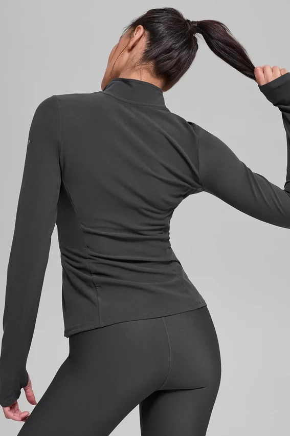 Jersey Alosoft Rapid con media cremallera - Antracita
