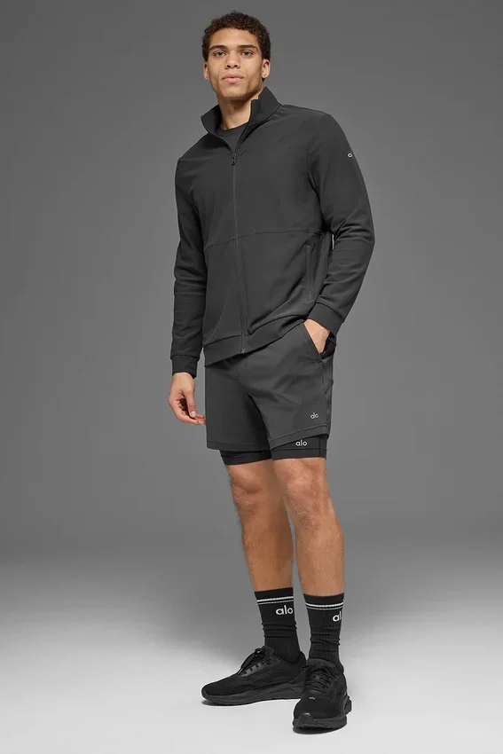 Jersey Conquer Max con cuello alto y cremallera completa - Antracita