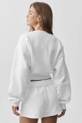 Jersey corto Accolade de cuello redondo – Blanco