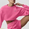 Jersey corto Accolade de cuello redondo - Rosa Paraíso