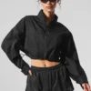 Jersey corto «Aerial» con cremallera de 1/4 - Negro