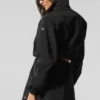 Jersey corto Alumni con cremallera de 1/4 - Negro