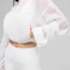 Jersey corto con cremallera de 1/4 «Aerial» - Blanco