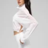 Jersey corto con cremallera de 1/4 «Aerial» - Blanco