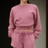 Jersey corto de cuello redondo Accolade - Rosa silvestre