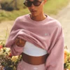 Jersey corto de cuello redondo Accolade - Rosa vintage