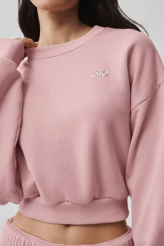 Jersey corto de cuello redondo Accolade - Rosa vintage
