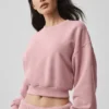 Jersey corto de cuello redondo Accolade - Rosa vintage