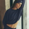 Jersey corto de cuello redondo «Sway» - Azul marino