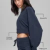 Jersey corto de cuello redondo «Sway» - Azul marino