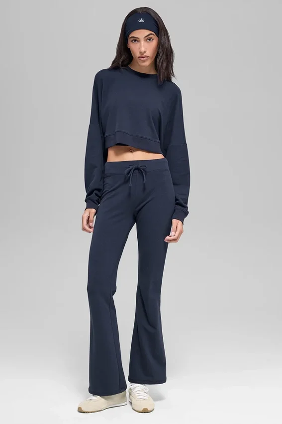 Jersey corto de cuello redondo «Sway» - Azul marino