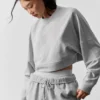 Jersey corto de cuello redondo «Sway» - Gris jaspeado deportivo