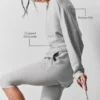 Jersey corto de cuello redondo «Sway» - Gris jaspeado deportivo